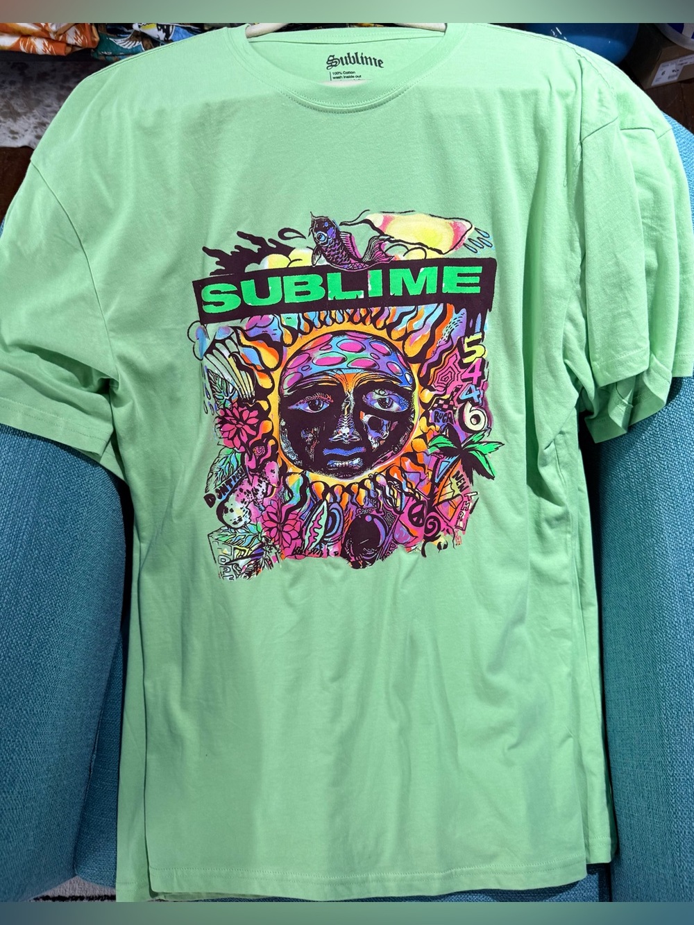 NWT SUBLIME GRAPHIC TSHIRT DRESS, GREEN, SIZE S/M